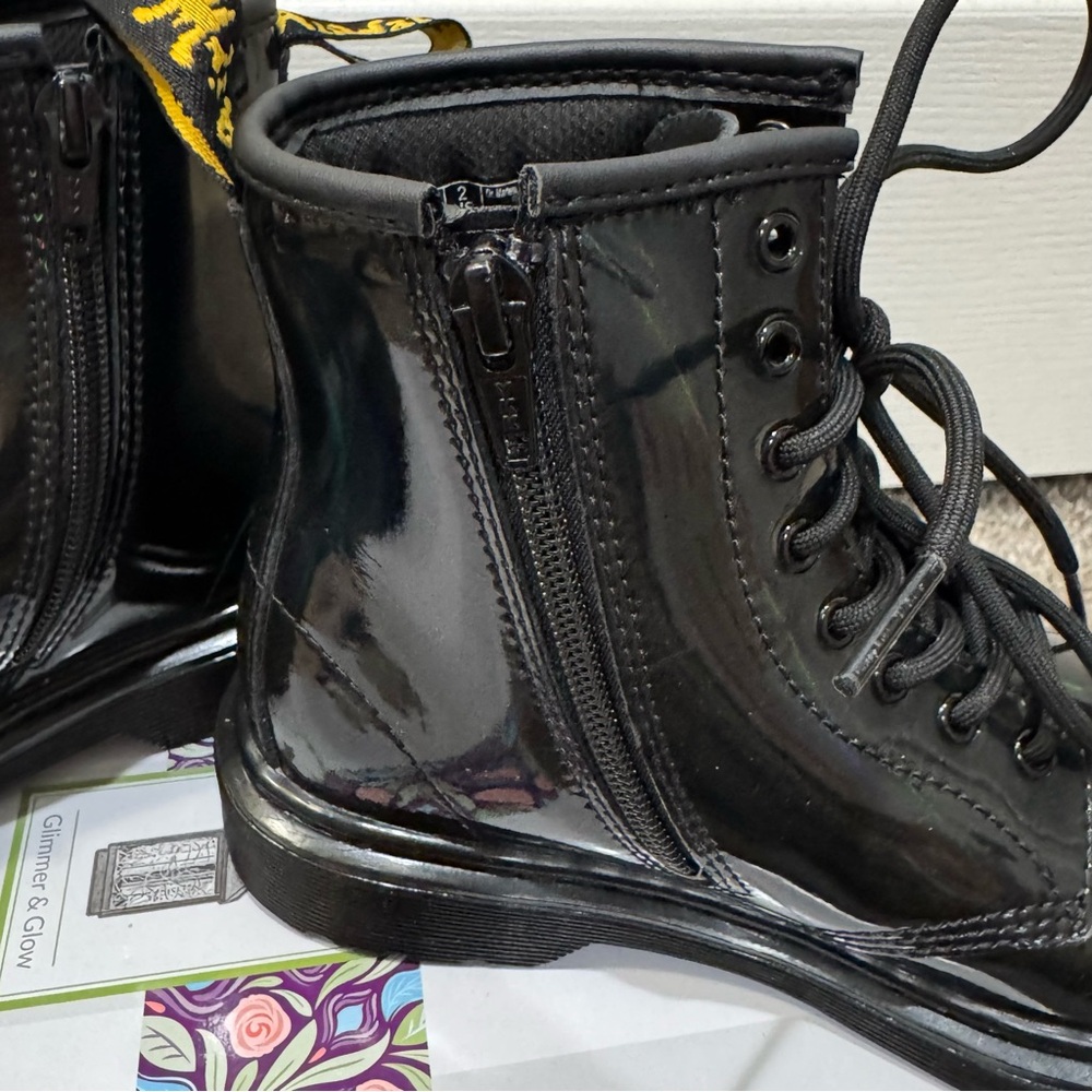 Dr. Martens Kids’ 1460 Black Rainbow Boot-$70 - Picture 4 of 9